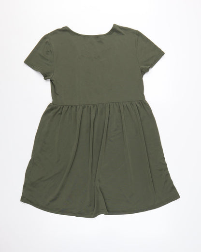 Apricot Women’s Green Skater Dress Size 10 Short Sleeve Casual
