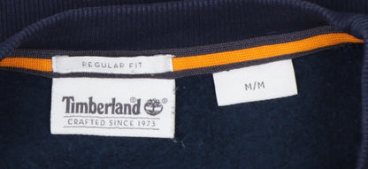 Timberland Men's Blue Logo Regular Fit Crew Neck Sweatshirt M