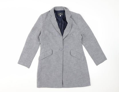 Marks and Spencer Women Grey Petite Single-Breasted Blazer Size 10