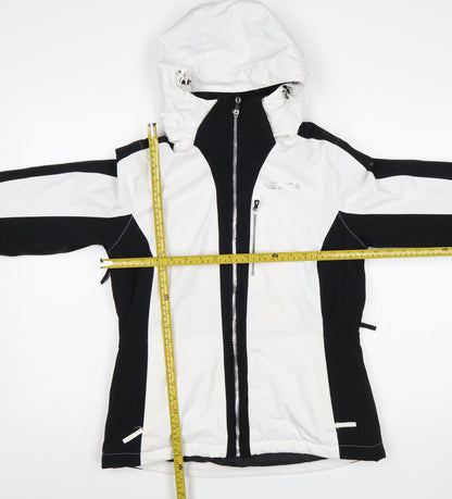 Nevica Women’s Black White Ski Jacket Size 10 Hooded Winter Coat