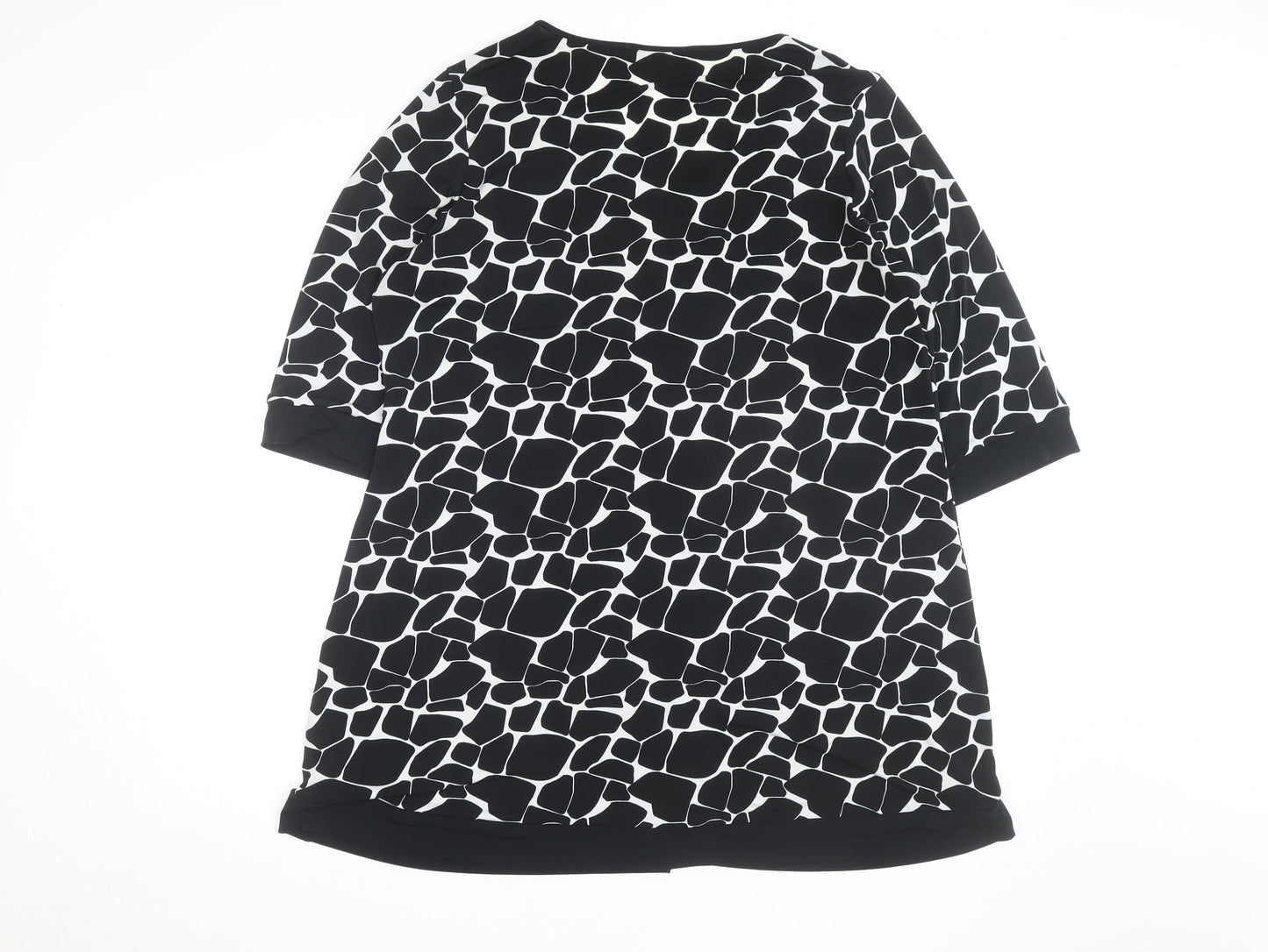 Marks and Spencer Women's Black Animal Print Shift Dress Size 22