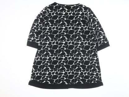Marks and Spencer Women's Black Animal Print Shift Dress Size 22