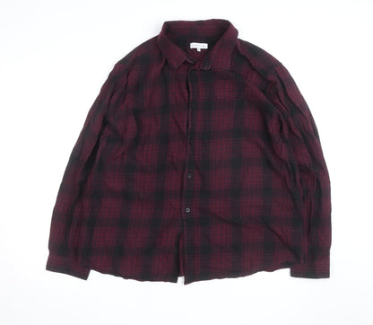 Red Herring Men's Red Black Plaid Flannel Shirt 2XL Regular Fit