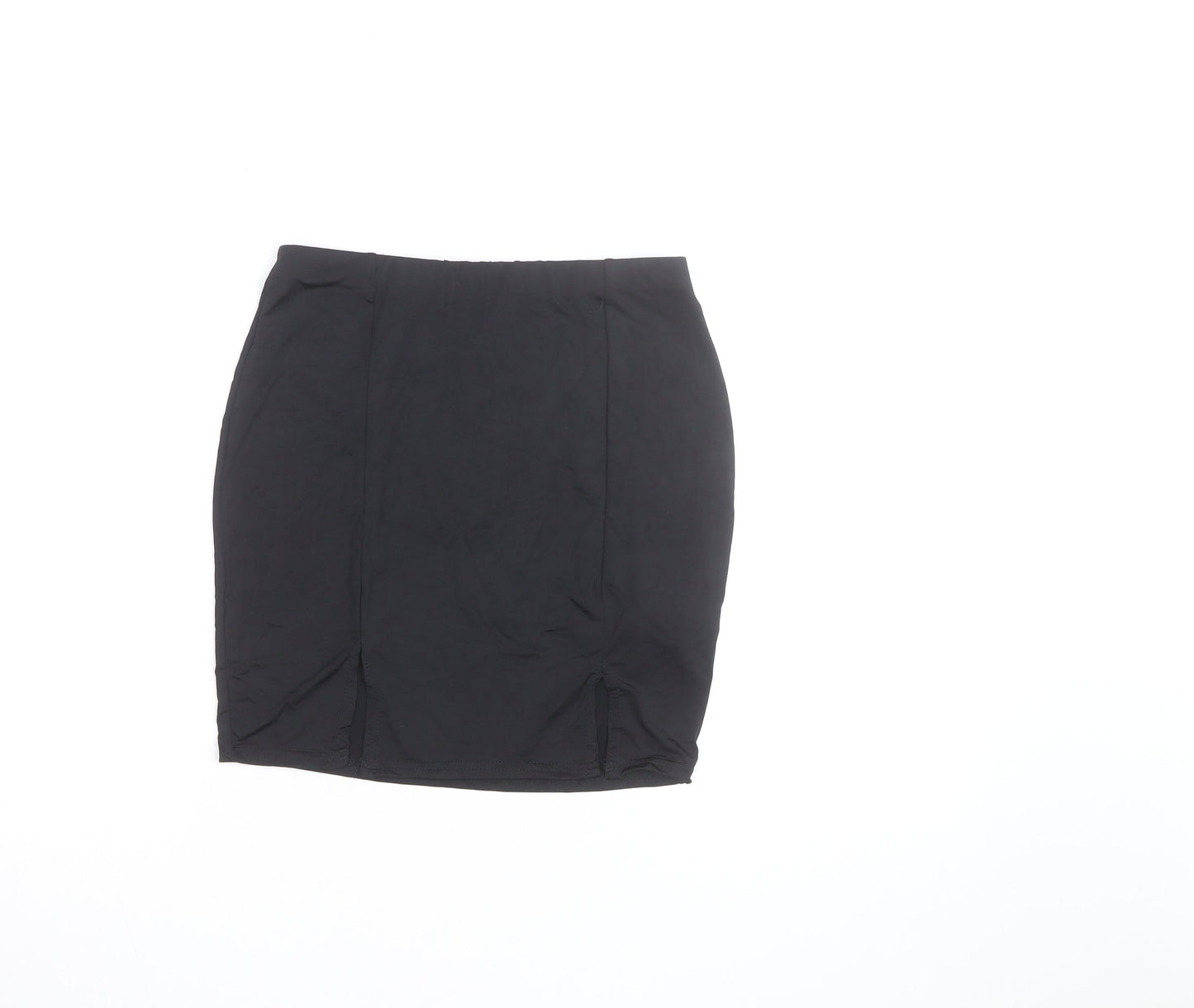 Boohoo Women's Black Size 10 High Rise Pencil Skirt