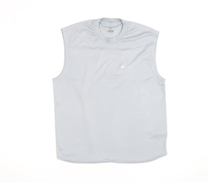 Nike Men's Grey Sleeveless Dri-FIT Tank Top Size M