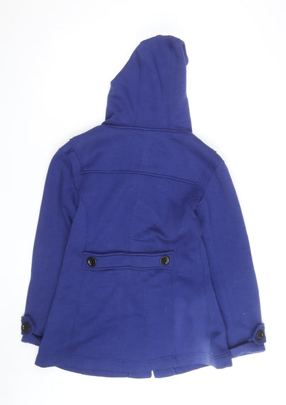 Urban Diva Women's Blue Hooded Duffle Coat Size 10
