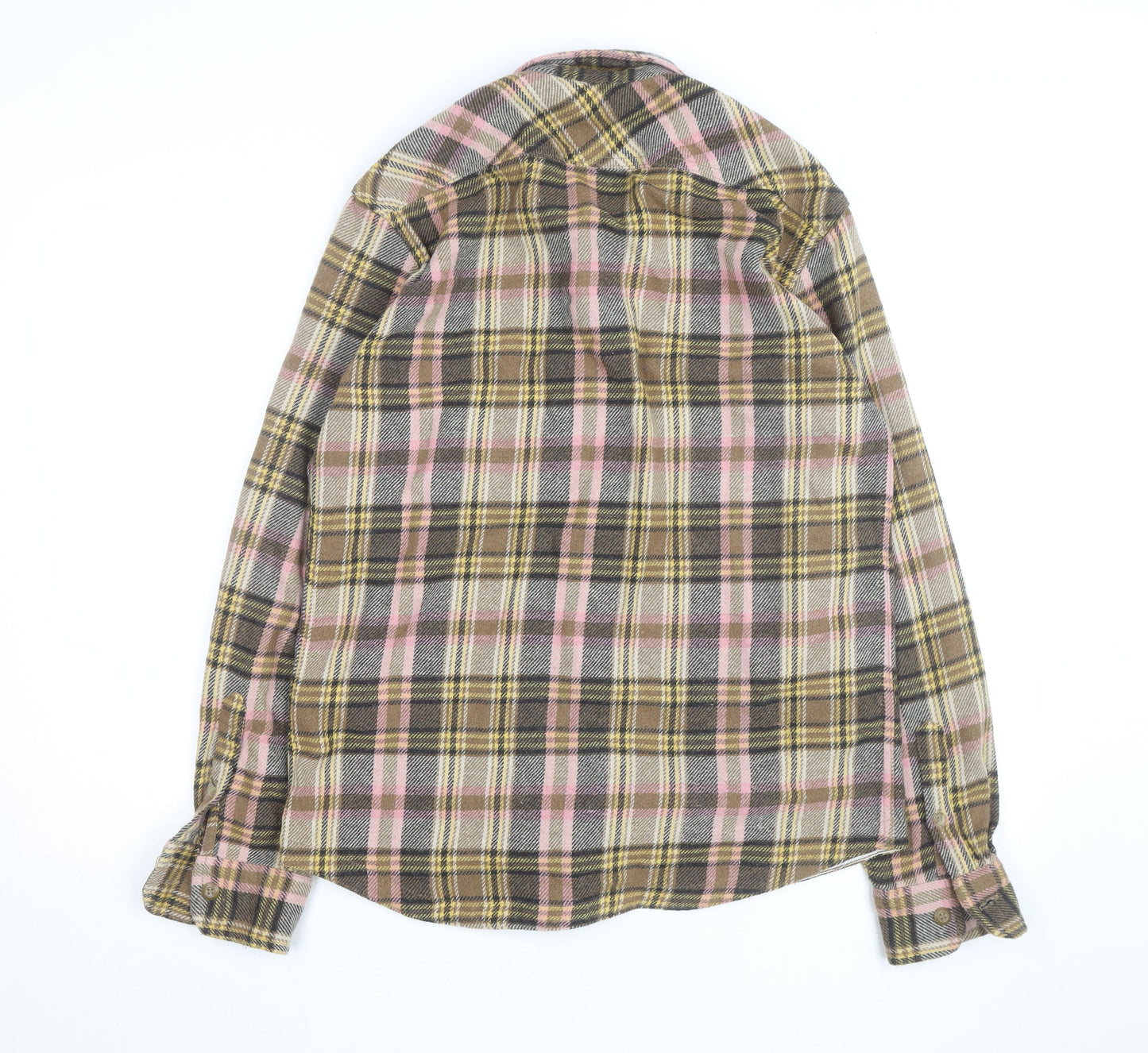 Replay Men's Multicoloured Plaid Flannel Button-Up Shirt L