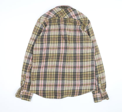 Replay Men's Multicoloured Plaid Flannel Button-Up Shirt L
