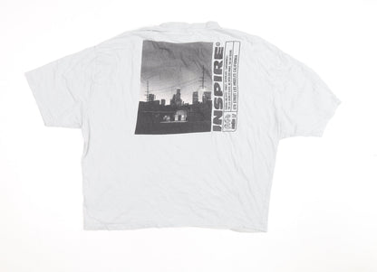 ASOS Men’s White Graphic Print City Inspire Relaxed Fit T-Shirt L