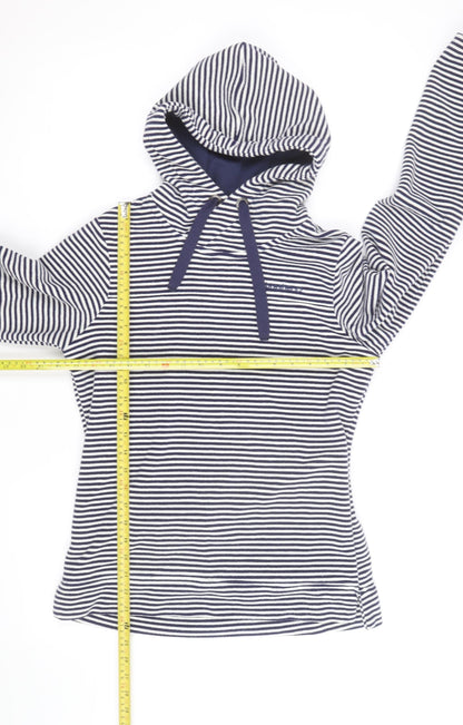 Brasher Womens Navy Striped Pullover Hoodie XS Outdoor Casual