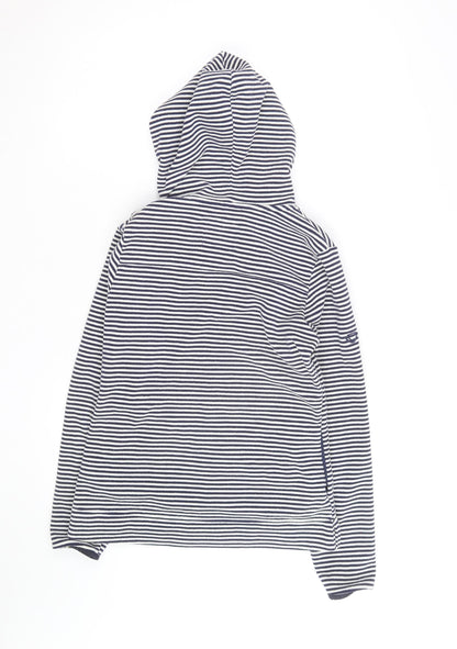 Brasher Womens Navy Striped Pullover Hoodie XS Outdoor Casual