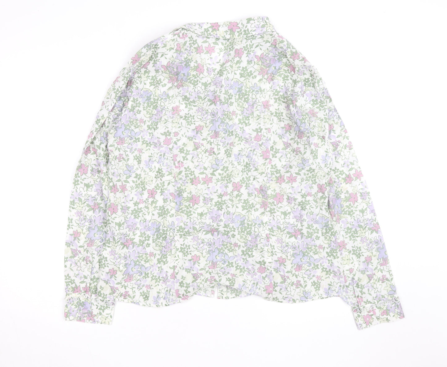 Marks and Spencer Womens Multicoloured Floral Cotton Blouse UK 20