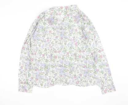 Marks and Spencer Womens Multicoloured Floral Cotton Blouse UK 20