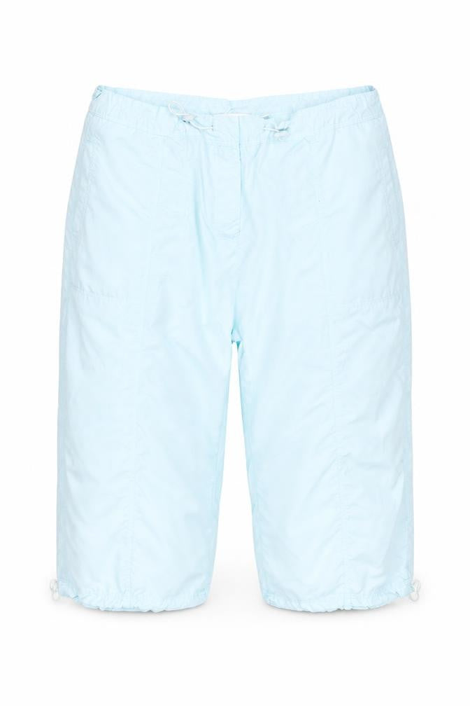 Emilio Blue Drawstring Cargo Bermuda Shorts Women Size 18
