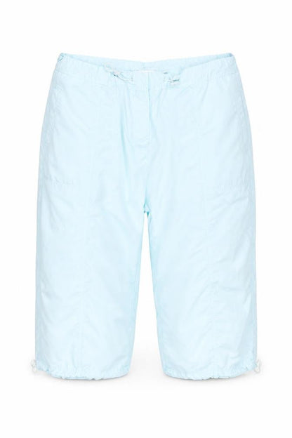 Emilio Blue Drawstring Cargo Bermuda Shorts Women Size 18