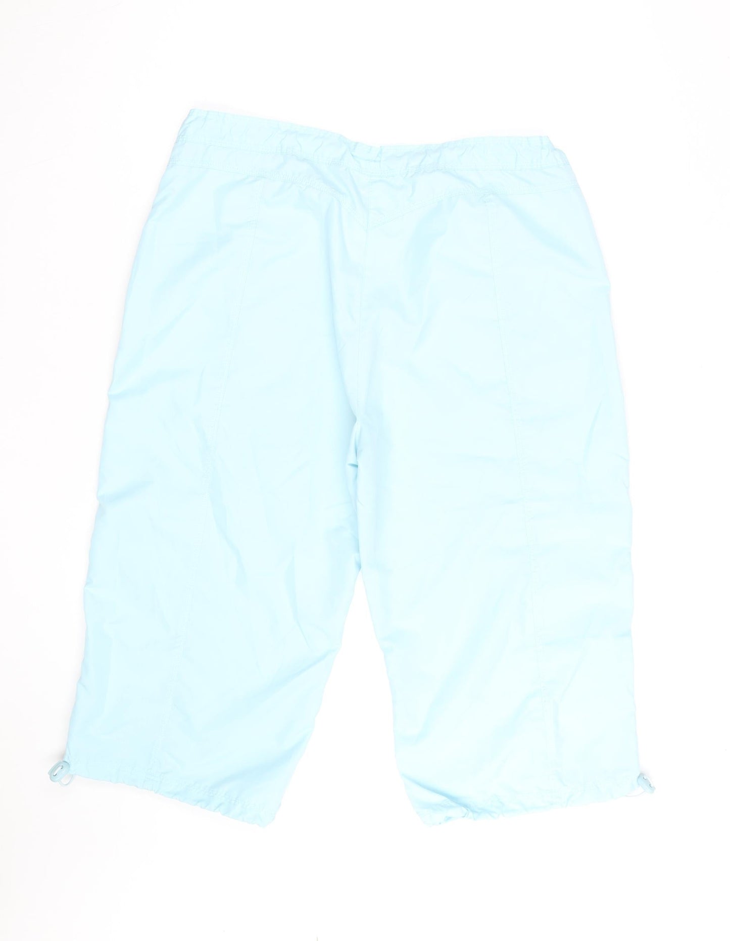 Emilio Blue Drawstring Cargo Bermuda Shorts Women Size 18