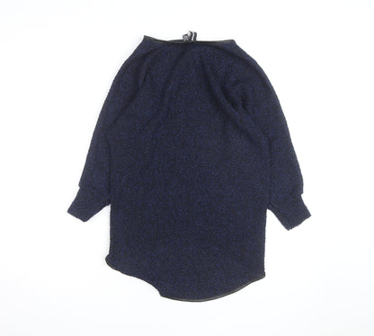 Izabel London Women's Blue 1/4 Zip Knit Jumper Size S 8/10