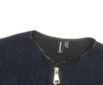 Izabel London Women's Blue 1/4 Zip Knit Jumper Size S 8/10