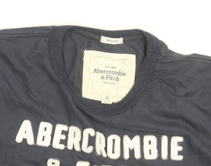 Abercrombie & Fitch Men's Blue XL Muscle Fit Graphic T-Shirt