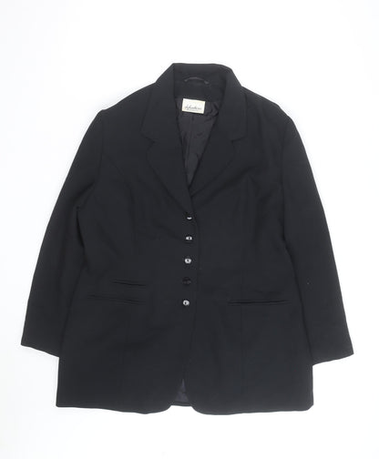 Definitions Women's Black Size 18 Classic Tailored Blazer