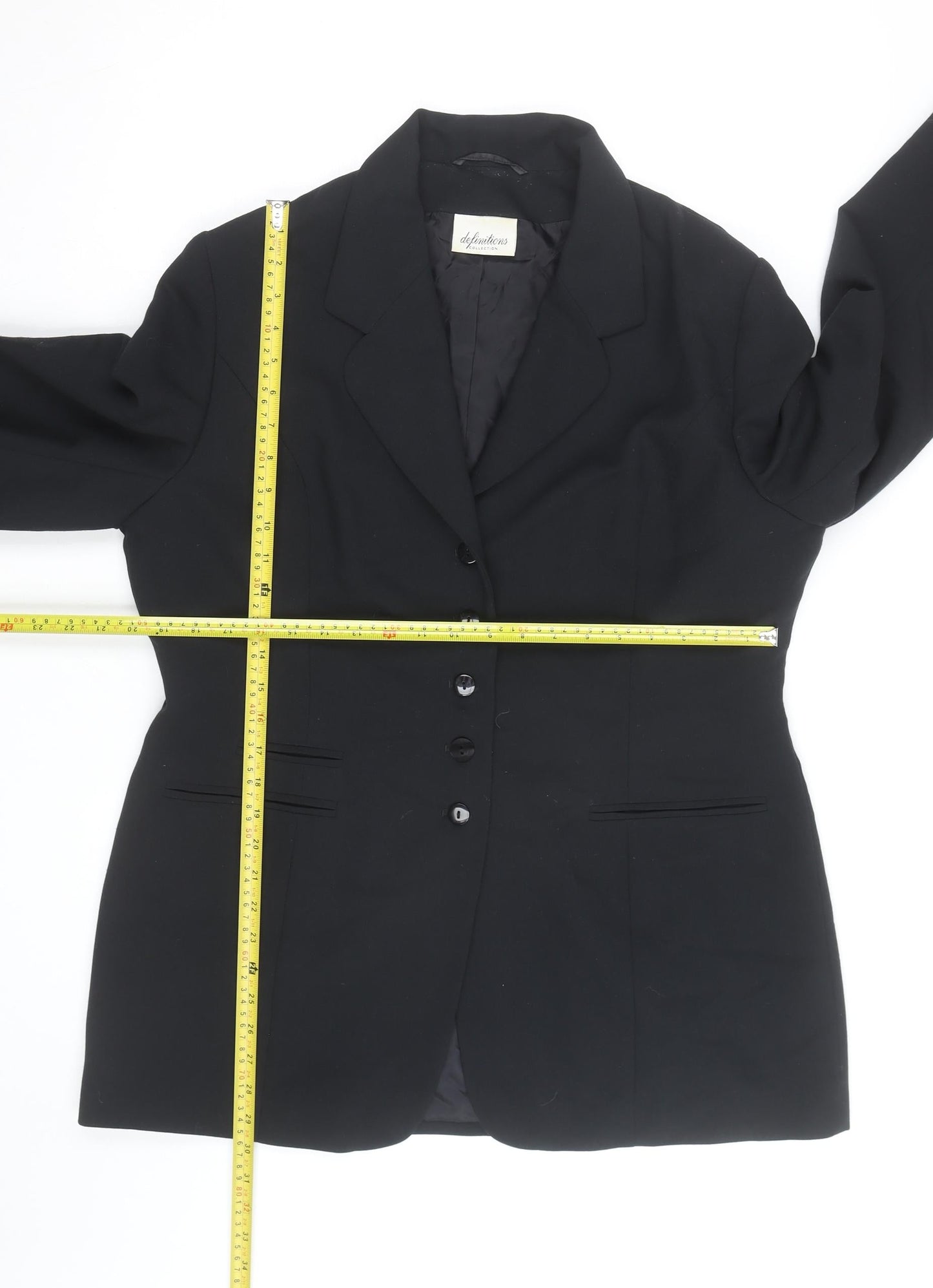 Definitions Women's Black Size 18 Classic Tailored Blazer