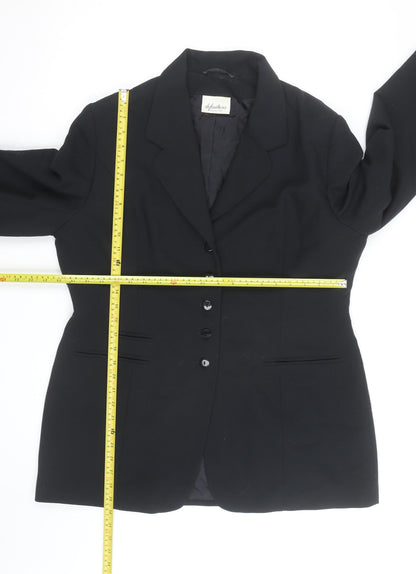 Definitions Women's Black Size 18 Classic Tailored Blazer