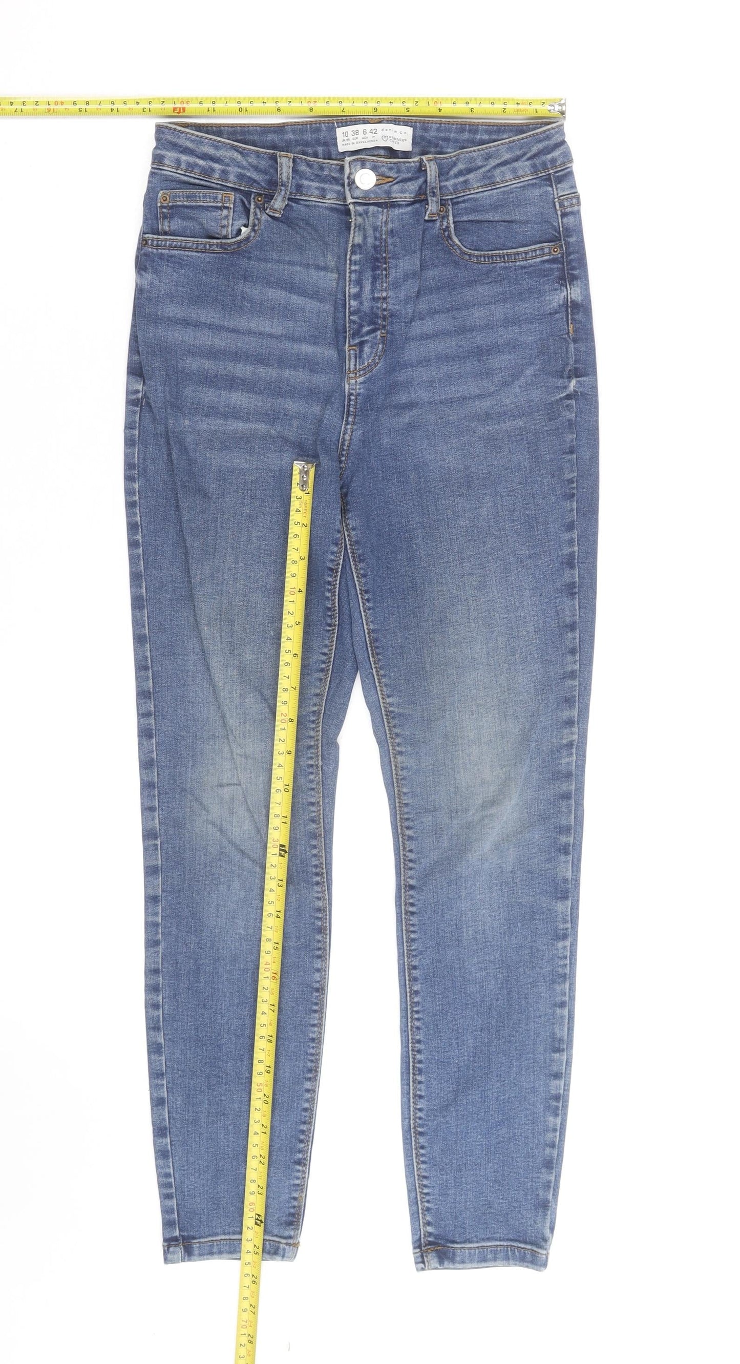 Primark Women Blue Skinny Stretch Denim Jeans Size 10