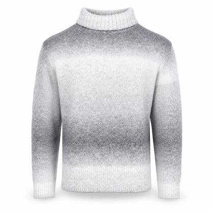 Marks and Spencer Men's Grey Roll Neck Chunky Knit Jumper Medium
