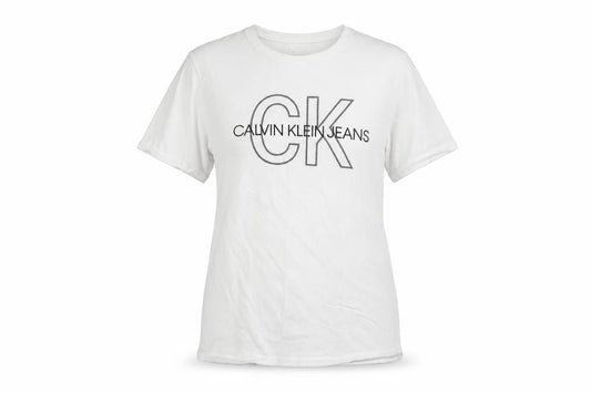 Calvin Klein Jeans Women's White Cotton T-Shirt M 10/12