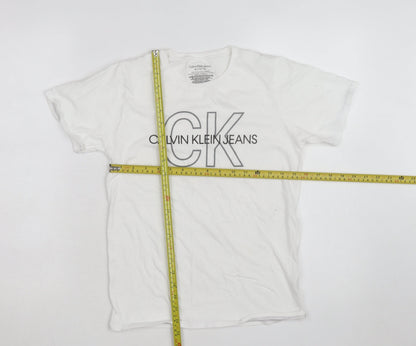 Calvin Klein Jeans Women's White Cotton T-Shirt M 10/12