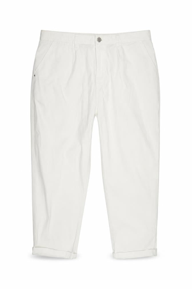 F&F Womens White Chino Trousers Size 12 Regular Fit