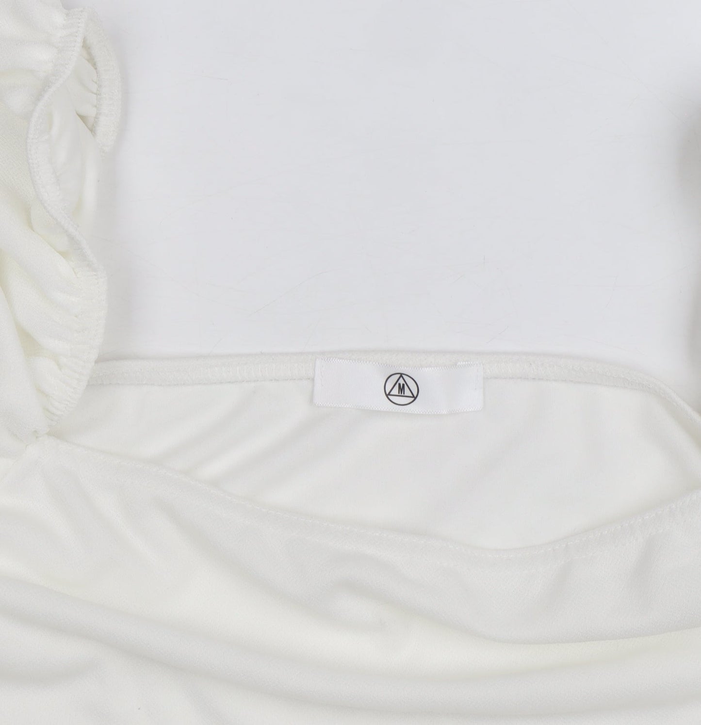 Missguided Women's White Cropped Puff Sleeve Square Neck Blouse Size 10