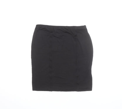 PrettyLittleThing Women Black Size 12 Straight Pencil Skirt