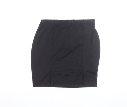 Boohoo Women Black Size 10 High Waist Pencil Skirt