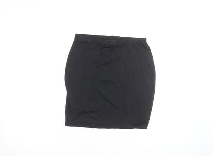 Boohoo Women Black Size 10 High Waist Pencil Skirt