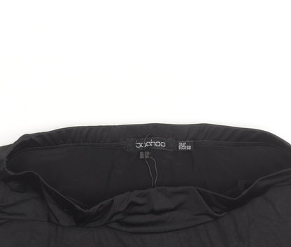Boohoo Women Black Size 10 High Waist Pencil Skirt