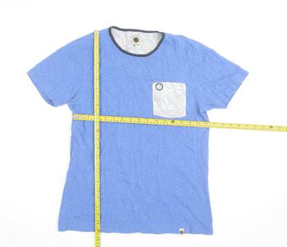 Pepe Jeans Men's Blue Crew Neck Cotton T-Shirt Size S