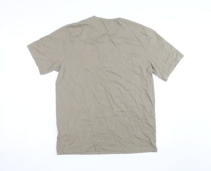 BOSS Men's Beige XL Crew Neck Cotton Jersey T-Shirt