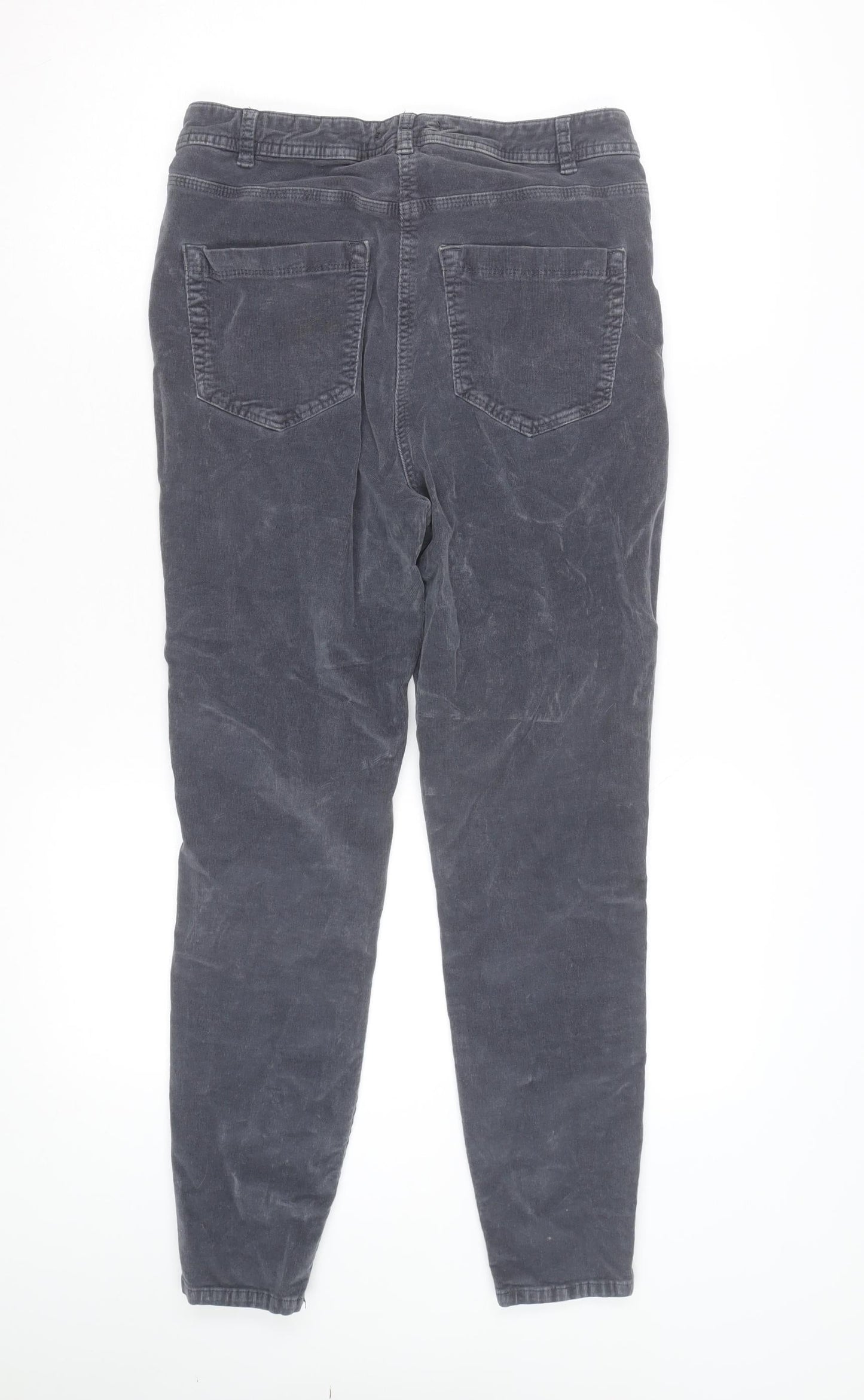 George Women Grey Corduroy Skinny Jeans Size 14 Mid Rise