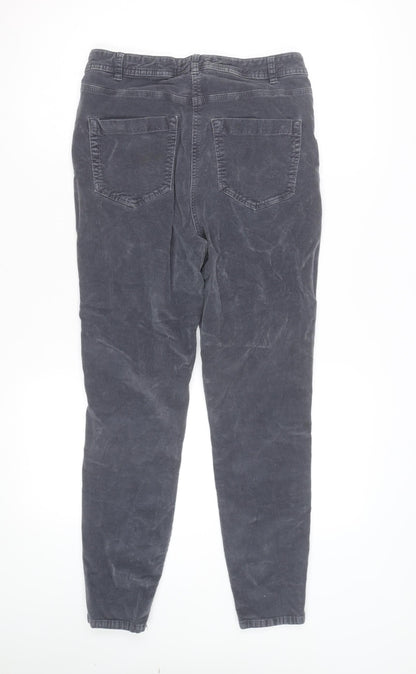 George Women Grey Corduroy Skinny Jeans Size 14 Mid Rise