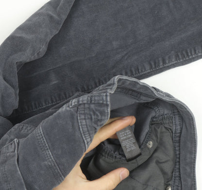 George Women Grey Corduroy Skinny Jeans Size 14 Mid Rise