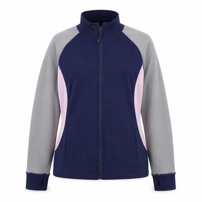 Active Womens Blue Track Jacket Size 12 Full Zip Lightweight