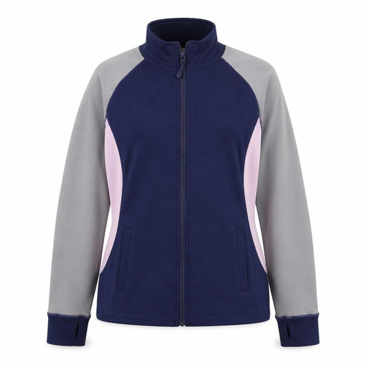 Active Womens Blue Track Jacket Size 12 Full Zip Lightweight