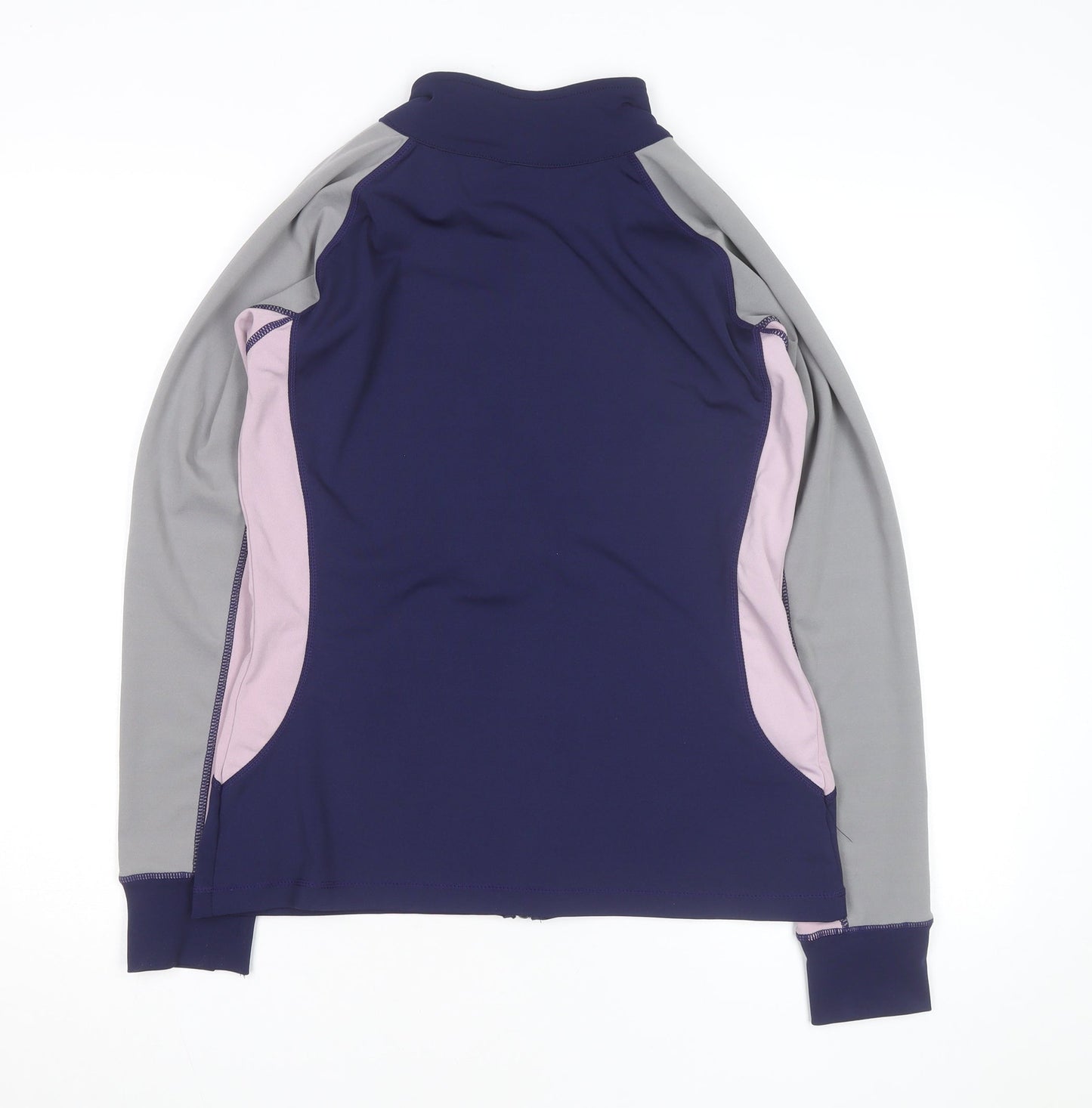 Active Womens Blue Track Jacket Size 12 Full Zip Lightweight
