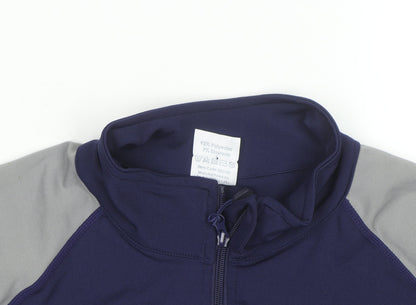 Active Womens Blue Track Jacket Size 12 Full Zip Lightweight
