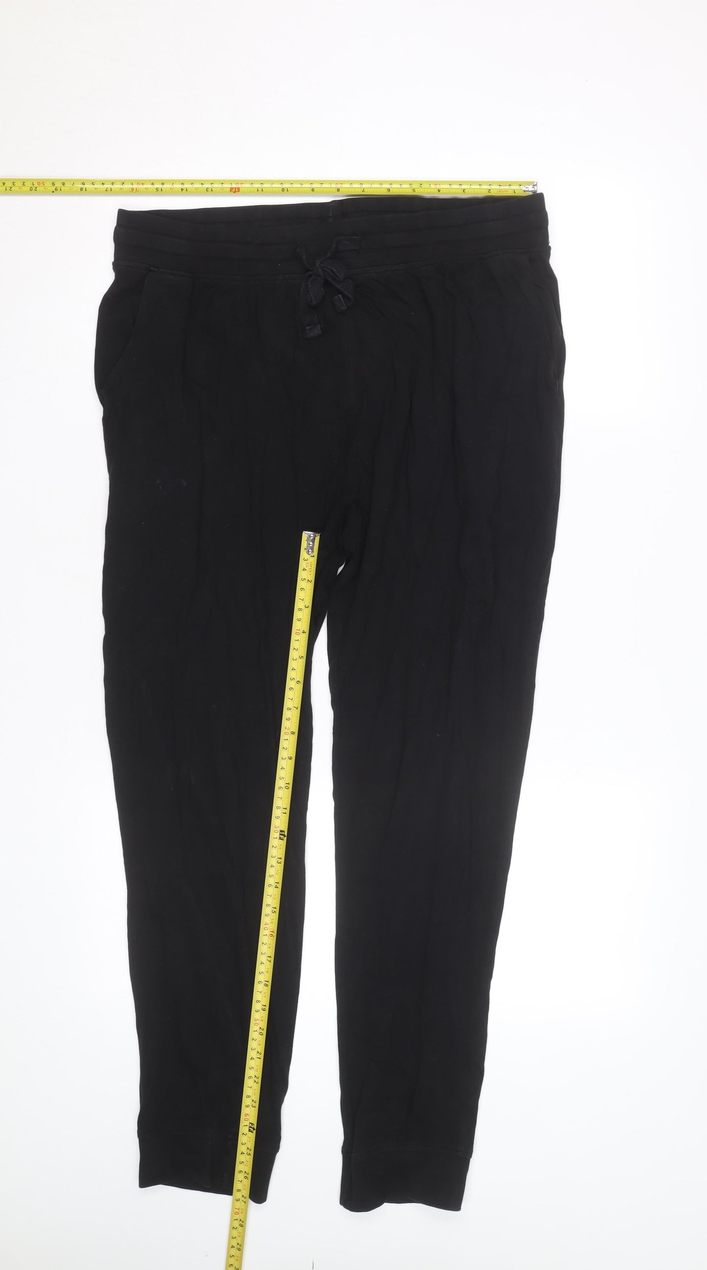 Next Women’s Black Cotton Jogger Trousers L Regular Fit