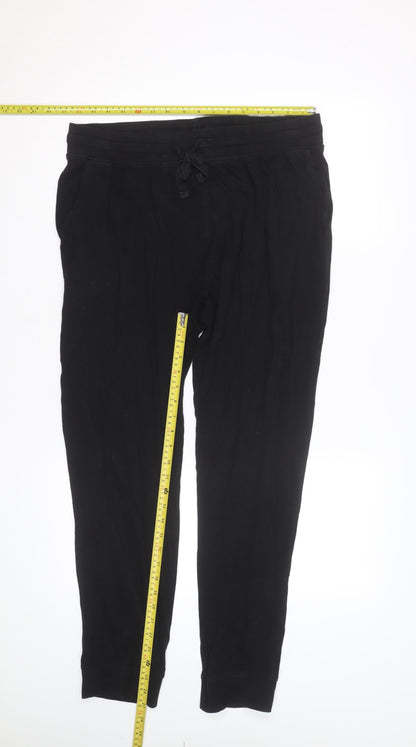 Next Women’s Black Cotton Jogger Trousers L Regular Fit