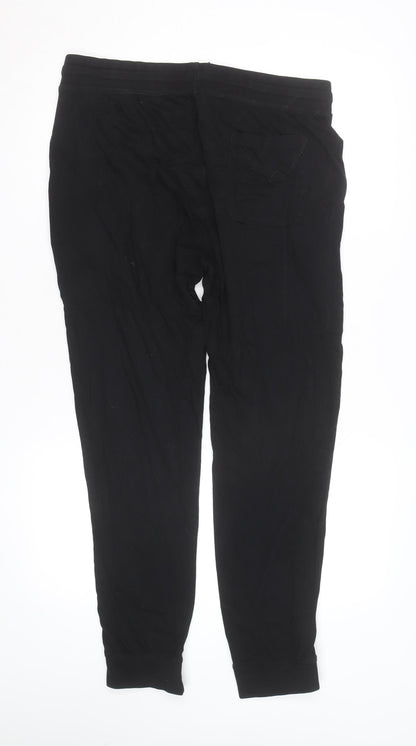 Next Women’s Black Cotton Jogger Trousers L Regular Fit