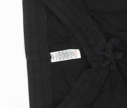 Next Women’s Black Cotton Jogger Trousers L Regular Fit