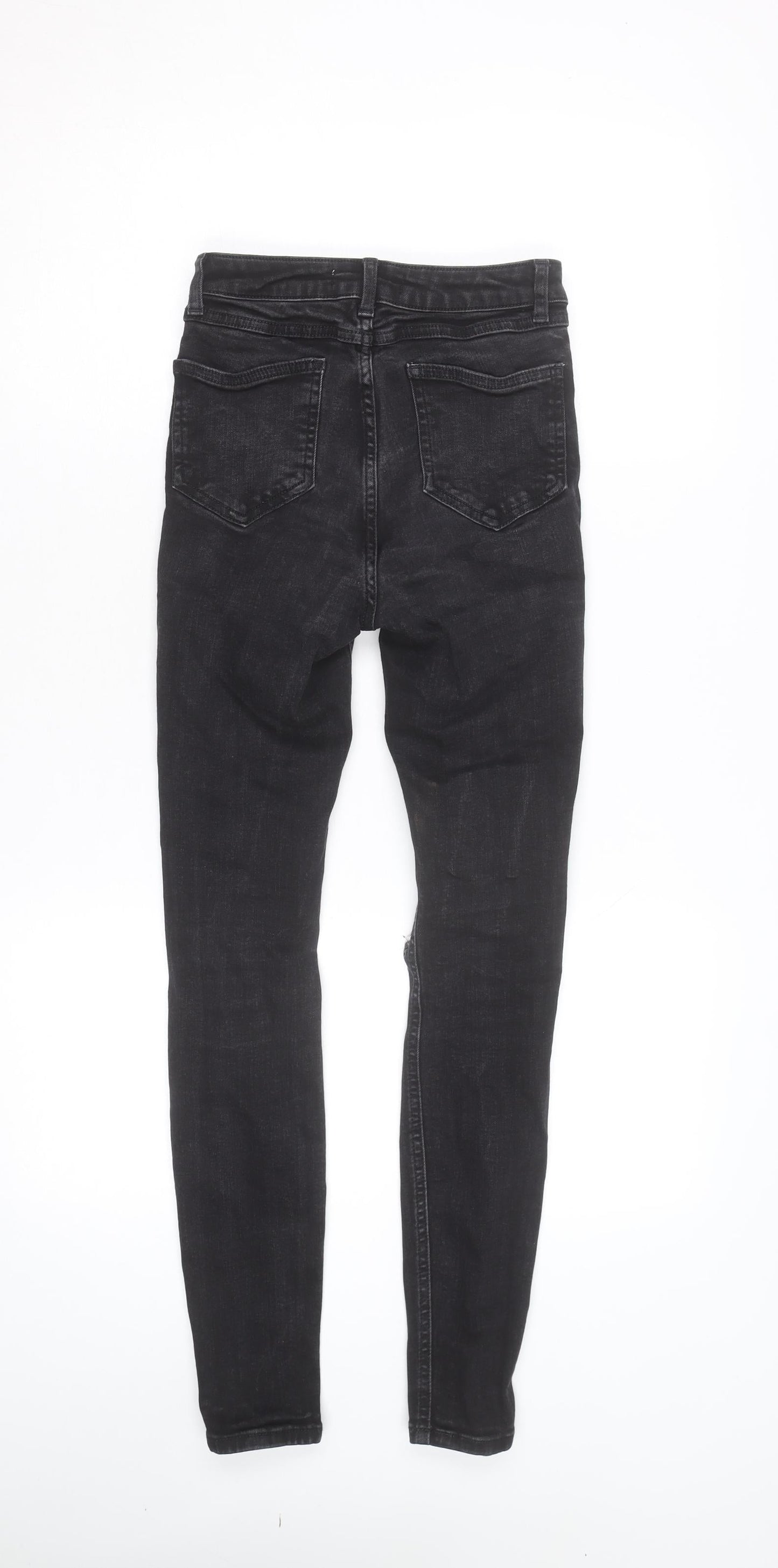 Denim Co. Women Black High Rise Distressed Skinny Jeans Size 6
